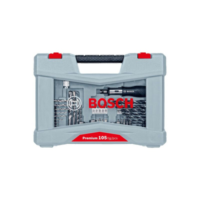 Bosch 105-Piece Twist Drill Bit Set for Masonry, 20mm Max, 2mm Min, HSS-G Bits