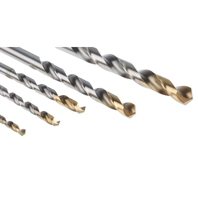 Dormer 5-Piece Twist Drill Bit Set for Multi-Material, 10mm Max, 4mm Min, HSS Bits