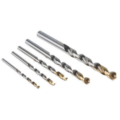Dormer 5-Piece Twist Drill Bit Set for Multi-Material, 10mm Max, 4mm Min, HSS Bits
