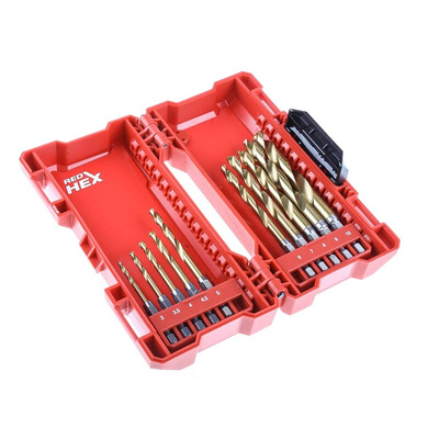Milwaukee 10-Piece Twist Drill Bit Set for Metal, 10mm Max, 3mm Min, HSS-G Bits