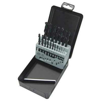 Milwaukee 19-Piece Twist Drill Bit Set for Multi-Material, 10mm Max, 1mm Min, HSS-R Bits