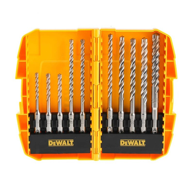 DeWALT Twist Drill Bit Set for Masonry, 12mm Max, 5mm Min, Carbide Bits