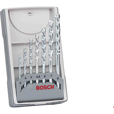 Bosch 7-Piece for Multi-Material, 8mm Max, 3mm Min, Steel Bits
