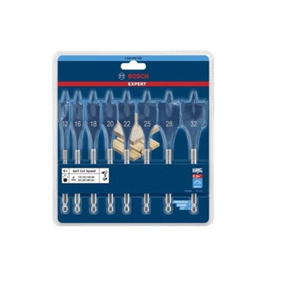 Bosch 6-Piece Flat Wood Drill Bit Set for Wood, 25mm Max, 13mm Min