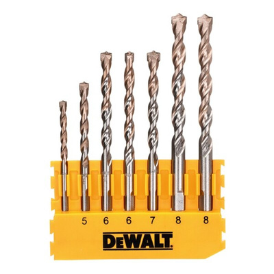 ECA Electronic 100-Piece Masonry Drill Bit, Metal Drill Bit, Wood Drill Bit Set for Multi-Material, 8mm Max, 4mm Min