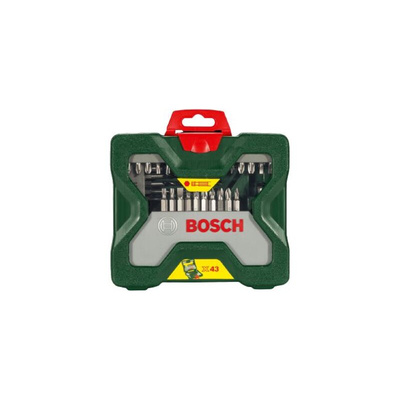 Bosch 43-Piece Jobber Drill Set for Stainless Steel, Wood, 8mm Max, 2mm Min, High Speed Steel Bits