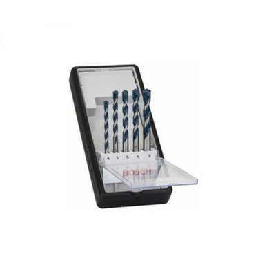 Bosch 5-Piece Masonry Drill Bit Set for Multi-Material, 8mm Max, 4mm Min, Tungsten Carbide Tipped Bits