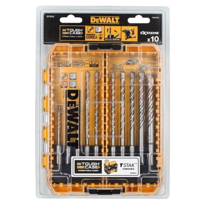 DeWALT 10-Piece SDS Drill Bit Set for Masonry, 12mm Max, 5mm Min, Metal Bits