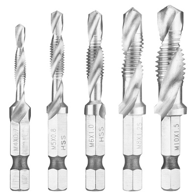 Facom 5-Piece Twist Drill Bit Set for Multi-Material, 6.35mm Max, 6.35mm Min