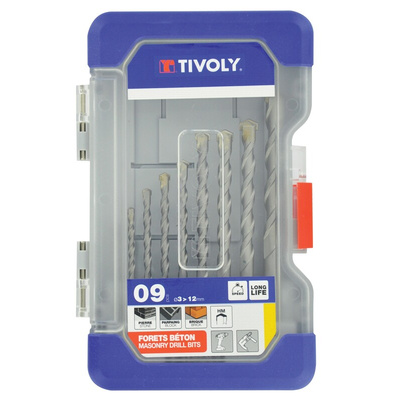 Tivoly 9-Piece, 12mm Max, 3mm Min