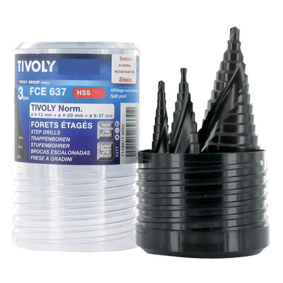Tivoly 3-Piece for Steel, 37mm Max, 4mm Min, HSS Bits