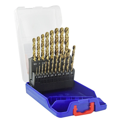 Tivoly 19-Piece for Stainless Steel, 10mm Max, 1mm Min, HSS-Co Bits