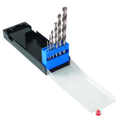 CK 6-Piece Twist Drill Bit Set Set for Metal, 8mm Max, 2mm Min