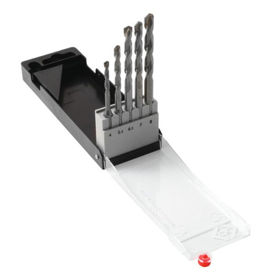 CK 5-Piece Twist Drill Bit Set Set for Masonry, 8mm Max, 4mm Min