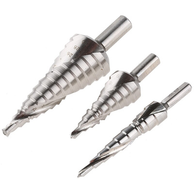 EXACT 3-Piece Step Drill Bit Set for Metal, 30mm Max, 4mm Min, HSS Bits