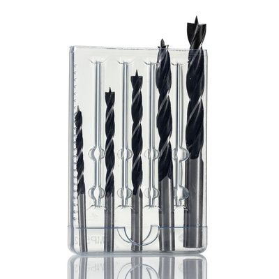 Tom Carrington & Son 5-Piece Twist Drill Bit Set for Wood, 10mm Max, 4mm Min, HSS Bits