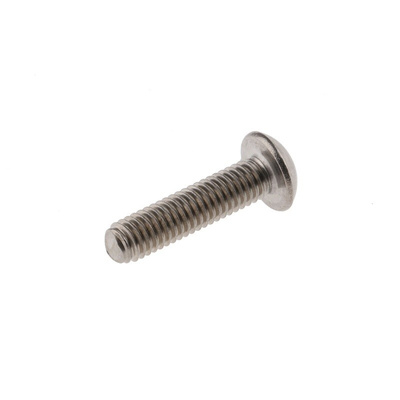 Plain Button Stainless Steel Tamper Proof Security Screw, M3 x 12mm