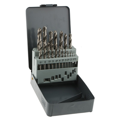 Makita 19-Piece Twist Drill Bit Set for Metal, 10mm Max, 1mm Min, HSS Bits