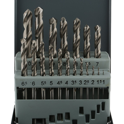 Makita 19-Piece Twist Drill Bit Set for Metal, 10mm Max, 1mm Min, HSS Bits
