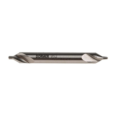 Dormer A225 Series HSS Centre Drill Bit, 1/16" → 3/16" Diameter, 45 mm Overall