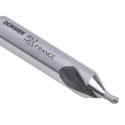 Dormer A225 Series HSS Centre Drill Bit, 1/4" → 3/32" Diameter, 50 mm Overall