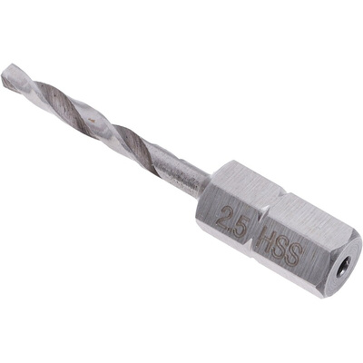 RS PRO HSS Twist Drill Bit, 2.5mm Diameter, 38 mm Overall