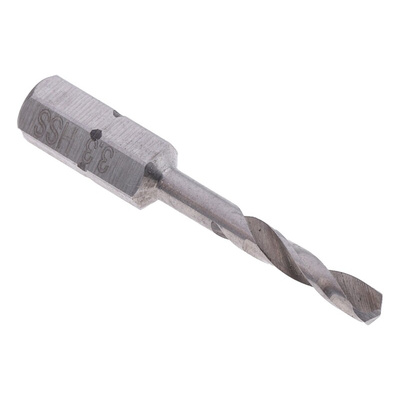 RS PRO HSS Twist Drill Bit, 3.3mm Diameter, 40 mm Overall