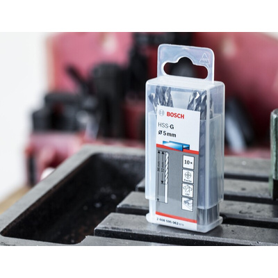 Bosch HSS-G Twist Drill Bit, 5mm Diameter, 86 mm Overall