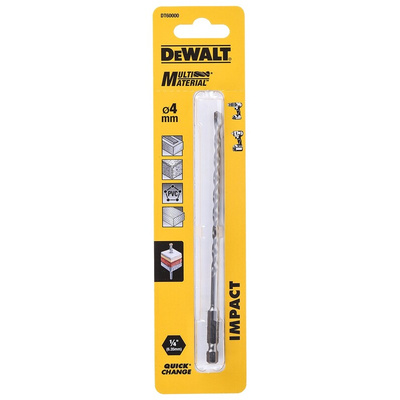 DeWALT DT60 Series Carbide Tipped Masonry Drill Bit, 4mm Diameter, 103 mm Overall