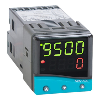 CAL 9500 PID Temperature Controller, 48 x 48 (1/16 DIN)mm, 2 Output Linear, Relay, SSD, 100 V ac, 240 V ac Supply