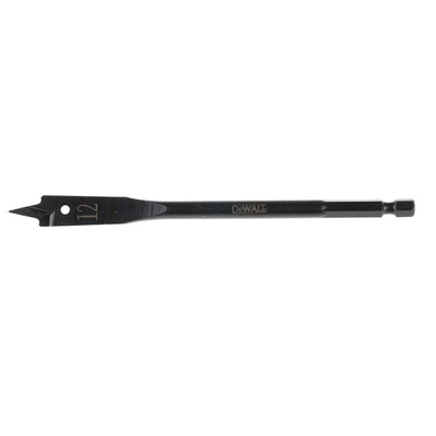 DeWALT DT47 Series Robust Steel Flat Wood Drill Bit, 12mm Diameter, 152 mm Overall