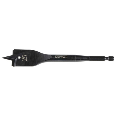DeWALT DT47 Series Robust Steel Flat Wood Drill Bit, 25mm Diameter, 152 mm Overall