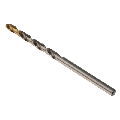 Dormer A002 Series HSS-TiN Twist Drill Bit, 3.7mm Diameter, 70 mm Overall