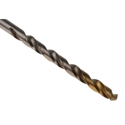 Dormer A002 Series HSS-TiN Twist Drill Bit, 3.8mm Diameter, 75 mm Overall