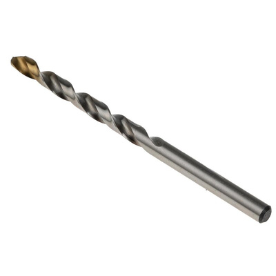 Dormer A002 Series HSS-TiN Twist Drill Bit, 4.9mm Diameter, 86 mm Overall