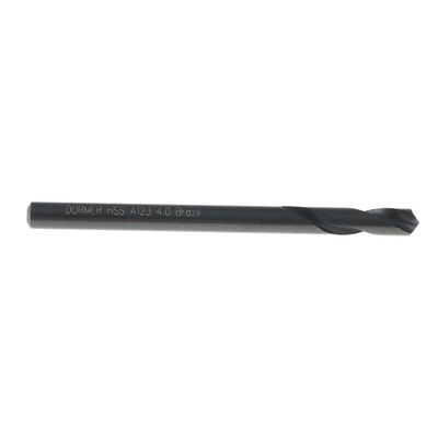 Dormer A123 Series HSS Twist Drill Bit, 4mm Diameter, 55 mm Overall