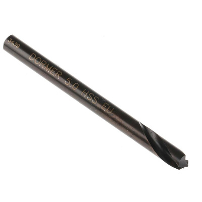 Dormer A123 Series HSS Twist Drill Bit, 5mm Diameter, 62 mm Overall