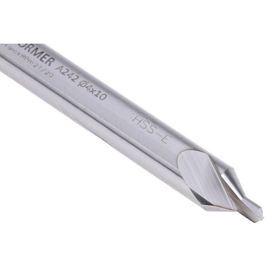 Dormer A2424 Series HSS-E Centre Drill Bit, 10mm Diameter, 100 mm Overall