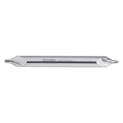 Dormer A2424 Series HSS-E Centre Drill Bit, 10mm Diameter, 100 mm Overall