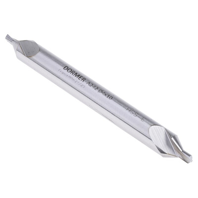 Dormer A2424 Series HSS-E Centre Drill Bit, 10mm Diameter, 100 mm Overall