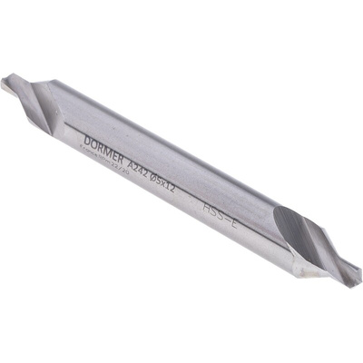 Dormer A2425 Series HSS-E Centre Drill Bit, 5 mm, 12 mm Diameter, 100 mm Overall