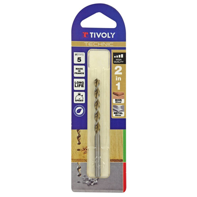 Tivoly 1080442 Series High Speed Steel, 5mm Diameter, 86 mm Overall