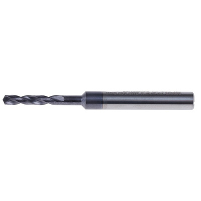 Dormer R458 Series Solid Carbide Twist Drill Bit, 3.3mm Diameter, 62 mm Overall