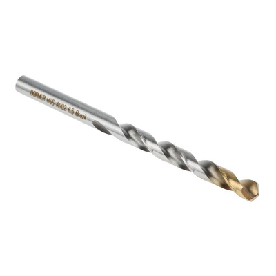 Dormer A002 Series HSS-TiN Twist Drill Bit, 6.5mm Diameter, 101 mm Overall
