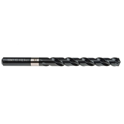 Dormer A108 Series HSS Twist Drill Bit for Stainless Steel, 9.5mm Diameter, 125 mm Overall