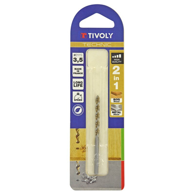Tivoly 1080442 Series High Speed Steel, 3.5mm Diameter, 70 mm Overall