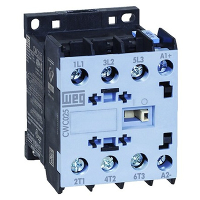 WEG CWC Series Contactor, 24 V ac Coil, 3-Pole, 22 A, 11 kW, 3NO, 690 V ac