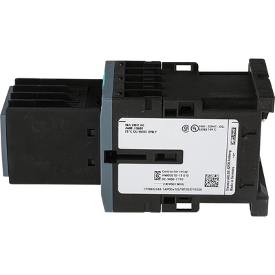 Siemens 3RH2 Series Contactor, 10 A, 4NO + 4NC, 690 V ac