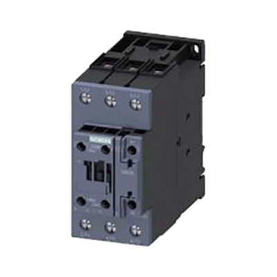 Siemens 3RT2 Series Contactor, 230 V ac Coil, 3-Pole, 40 A, 18.5 kW, 3NO, 690 V ac