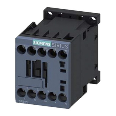 Siemens 3RT2 Series Contactor, 110 V ac Coil, 4-Pole, 12 A, 5.5 kW, 2NO + 2NC, 690 V ac